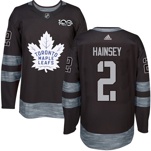 Adidas Maple Leafs #2 Ron Hainsey Black 1917-100th Anniversary Stitched NHL Jersey